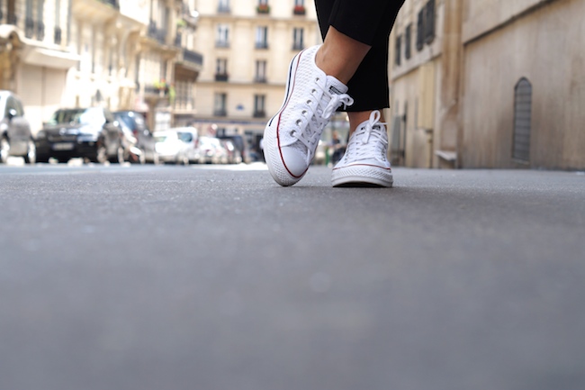 converses blanches ajourees